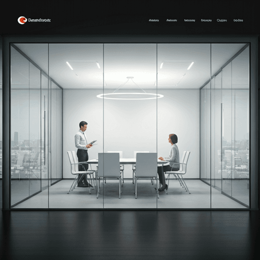 Modern corporate office meeting room